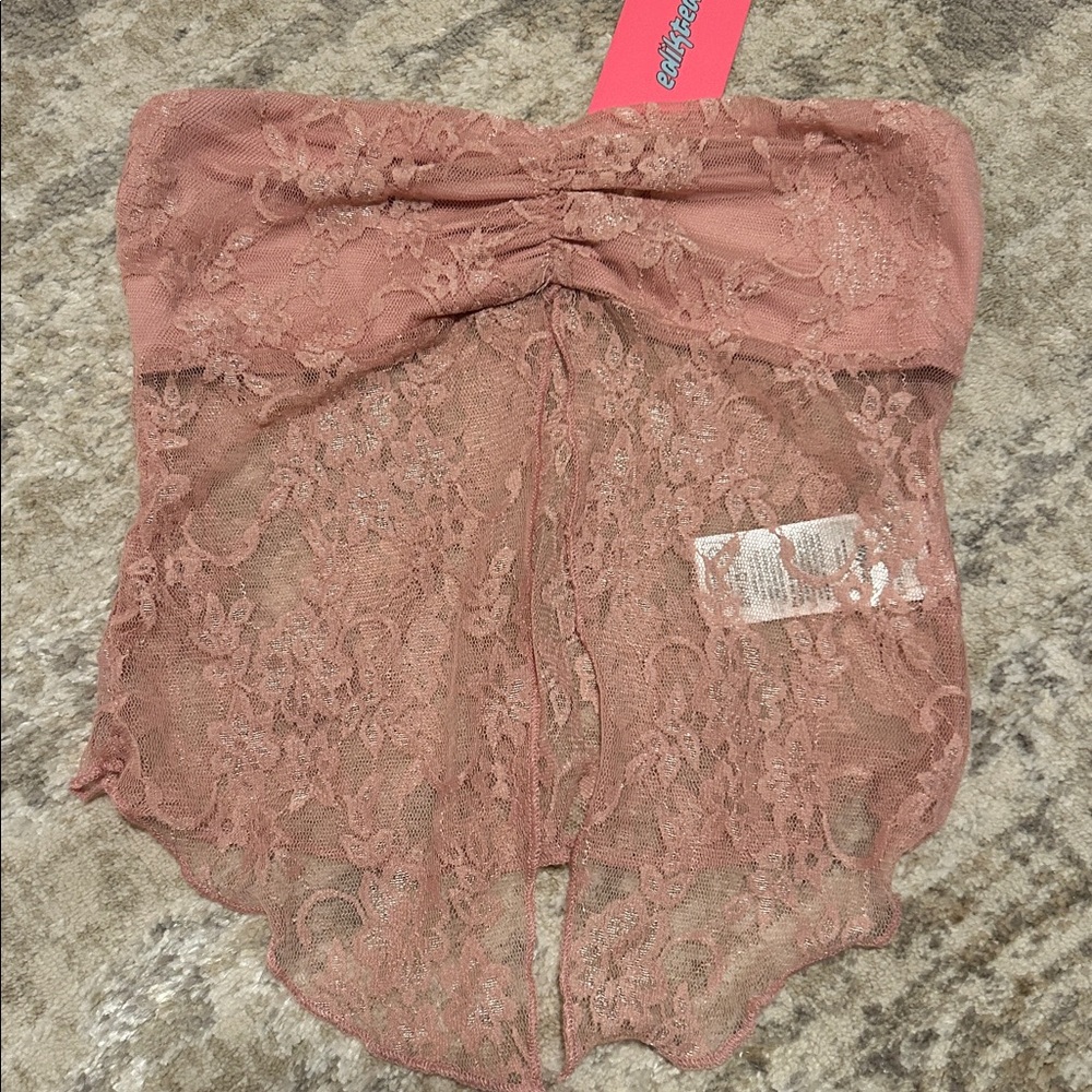 edikted light pink lace top